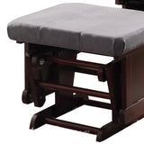 Grey and Cherry Glider Chair with Ottoman B062P182694