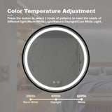 32inch Bathroom Led Classy Vanity Mirror with focused backplane,Black aluminum alloy frame,High W1992P210849