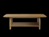47 inch modern living room coffee table, double-layer rectangular coffee table with storage W1727P356434