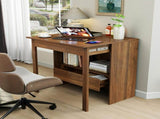 Convertible Fold-Out Desk, Multi-Functional Writing Workstation with Storage Drawers & Open W331P515580