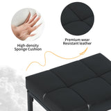 2 Pack Vanity Stool Chair, Makeup Stool, Faux Leather Vanity Stool, Modern Foot Stool for Vanity 87729795