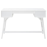 ZUN White 3-Drawer Rectangle Mid-century Writing Desk B062P153871