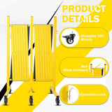 Metal Expandable Barricade, 23FT Traffic Barricade with Casters, Retractable Security Gate, Portable 02824182
