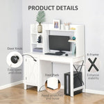 ZUN Computer Desk-White （Prohibited by WalMart） 25711249