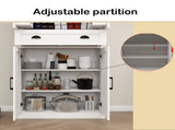 71" Kitchen Pantry Storage Cabinet with 4 Doors,1 Drawer, 2 Adjustable Shelves, W282108550