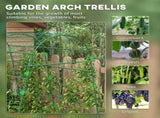 Green Metal A-Frame Arch Trellis, Outdoor Climbing Plant Net Stand, 57"x66"x81" 69225706
