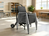 150 LBS Capacity Folding Chair Rack, Heavy-duty Chair Cart for Stacking 10 Chairs, Push-Style Chair 59616677
