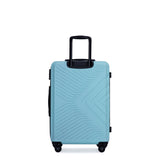3 Piece Luggage Sets ABS Lightweight Suitcase with Two Hooks, Spinner Wheels, TSA Lock, 62300134