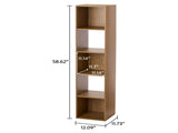 5 Cube Vertical Storage Organizer, Warm Walnut 03594437