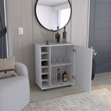 Wick Bar Cart with Integrated Wine Storage, Spacious Cabinet and Smooth Rollers B070P188880