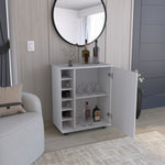 ZUN Wick Bar Cart with Integrated Wine Storage, Spacious Cabinet and Smooth Rollers B200P188880