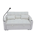 ZUN Modern Velvet Loveseat Futon Sofa Couch w/Pullout Bed,Small Love Seat Lounge Sofa with adjustable W311P195249