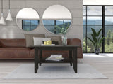 Essential Coffee Table, One Shelf, Four Legs -Black B20091908