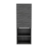 ZUN Mila Bathroom Cabinet, Two Interior Shelves, Two External Shelves, Single Door Cabinet -Smokey Oak B20091952