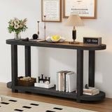 U_STYLE Modern Minimalist Ash Veneer Entryway Table with Streamlined Desktop Design, Suitable for N711P241273B