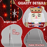 Lighted Nutcracker Christmas Yard Decorations, Pre-lit 2D Nutcracker Soldier with 162 LED Warm White 33024273