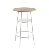 Bar table, equipped with 2 bar stools , with backrest and partition W57868876