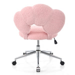 ZUN 360&deg;Swivel Height Adjustable,Swivel Chair,Teddy fabric,home office chair W680P143449