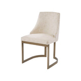 ZUN 21'' Accent Dining Chairs, Antique Gold Metal Frame Back and Sled Leg Contemporary Modern Style for B03548769