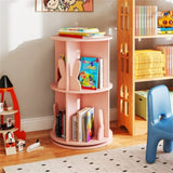 2-Tier Kids Rotating Bookshelf - 360&deg Display for Books/Toys, Bunny Baffles Child-Friendly 21123469