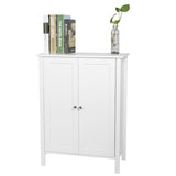 Double Doors Bathroom Cabinet White 91618013