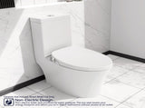 Smart Bidet Toilet Seat Adjustable Heated Seat with Water Temperature and Pressure Adjustment 07727258