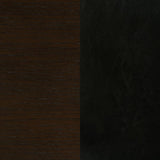 Cappuccino and Black Upholestered Dining Bench B062P153586