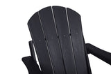 HDPE Folding Adirondack Chair with Dual Cup Holder - Composite Adirondack Chair - Black W2103P254643