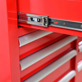 9 DRAWERS MULTIFUNCTIONAL TOOL CART WITH WHEELS AND WOODEN TOP W1102139230