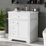 30" Bathroom Vanity with Sink, One Tip-out Drawer, Three Drawers, Door Shelf, Soft Closing Door, N759P227429K