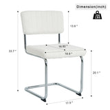 Modern simple light luxury dining White Family bedroom stool back Dressing Student W210P208426