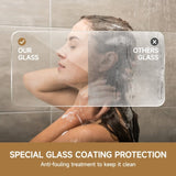 60" W x 57" H Aluminum Frame Double Sliding Shower Door, Soft-Close Chrome Bathtub Door, 1/4" W3377P308212
