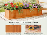 Detachable Bottom Garden Bed, Protective Coating Pine Planter for Herbs, Flowers & Vegetables 40" x 08880794