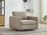 30.7"W Square Upholstered 360&deg Swivel Accent Chair and Comfy Single Sofa Chair with a Weathered W3118P439418