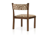 Postmodern Ball-Turned Solid Wood Dining Chair, Mid-Century Accent Side Chair with Patterned B2792P598928