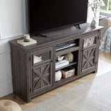 ZUN 2 Doors Cabinet Farmhouse Cabinet, Farmhouse TV Stand Barn Design,Modern Farmhouse TV Media Stand, W1758P199935