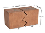 MGO Side Table, Set of 2 Rectangular Outdoor Side Tables, Decorative Garden Stools for Indoor N770P341380N
