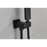 Shower System with rain shower head, hand shower head, water control valve, shower bracket, hose and W2287141510