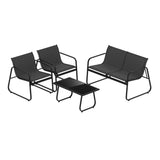 4-Piece Outdoor Conversation - 2 Chairs 1 Loveseat 1 Coffee Table,Patio Furniture 33613293