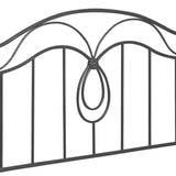 Dark Grey Full/Queen Metal Headboard B062P145553