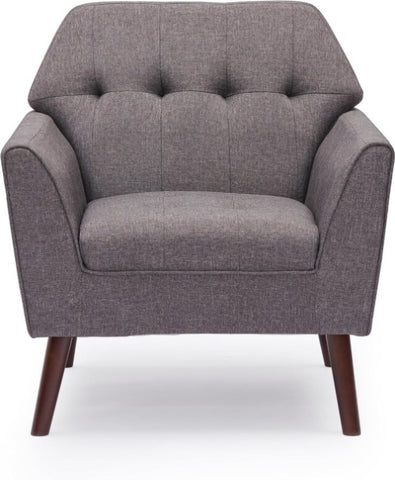 ZUN Accent Chairs for Bedroom, Midcentury Modern Accent Arm Chair for Living Room, Linen Fabric Comfy T2694P189878