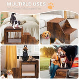 ZUN Pet Bunk Bed with Removable Step for Dogs and Cats, Multi-Level Bed Window Perch Seat Platform with W1687P165899