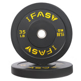 ZUN Weight Plates, Rubber Bumper Plates, 2 Inch Steel Insert 35lb Bundle Options Available for Home Gym 64903639