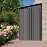 4 x 9 FT Outdoor Storage Shed, Metal Garden Shed Tool House with Sloping Roof,2 vents and 1 Side W3213P317946