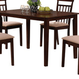 Espresso and Beige 5-piece Dining Set B062P189103