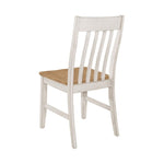 ZUN Set of 2 Wooden Dining Chairs, Natural and Off White B016P225496