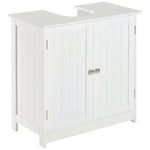 ZUN Bathroom Cabinet with 2 Doors and Shelf Bathroom Vanity white-AS （Prohibited by 36907874