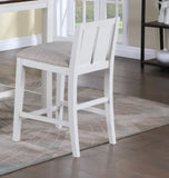 Graham Set of 2 White Finish Upholstered Seat 20" Counter Height Chair B061P160002