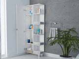 White 5-Shelf Linen Cabinet B06280253