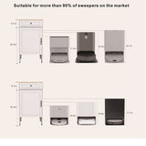 Robot Vacuum Stand Cabinet with Wheels, Sweeping Robot Storage Rack with Doors and Drawers, Side W282P296230